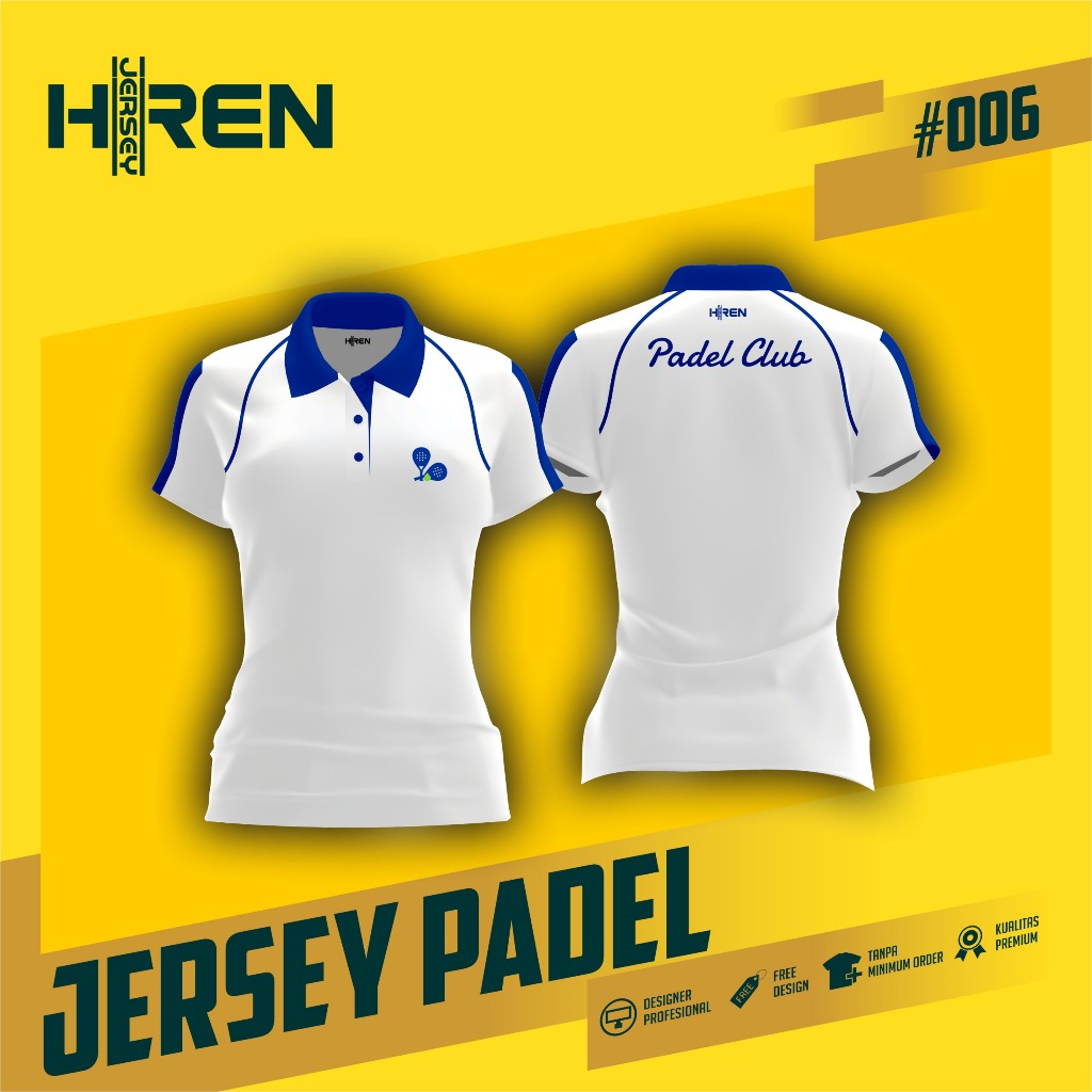 JERSEY PADEL PREMIUM | HREN PADEL 006 JERSEY PADEL CORAK | JERSEY OLAHRAGA PADEL | JERSEY SATUAN | B