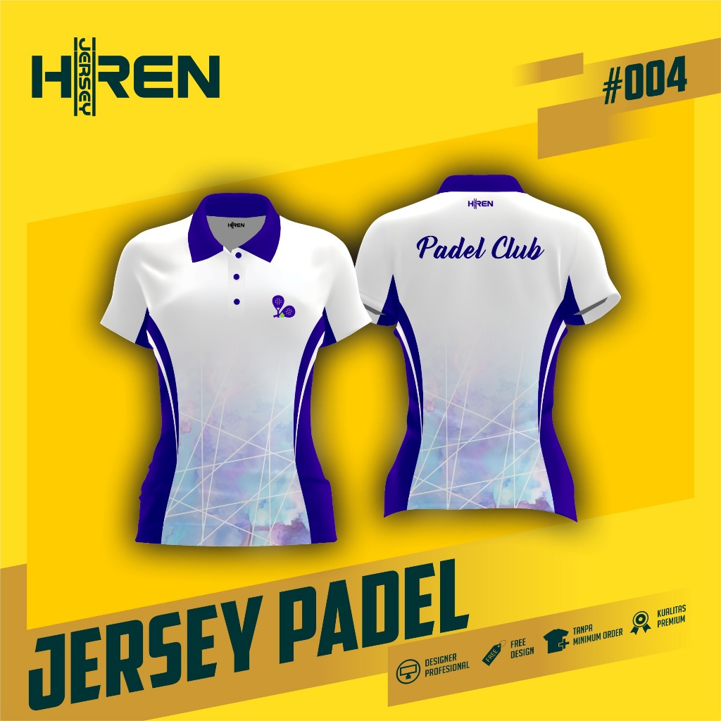 JERSEY PADEL PREMIUM | HREN PADEL 004 JERSEY PADEL CORAK | JERSEY OLAHRAGA PADEL | JERSEY SATUAN | B