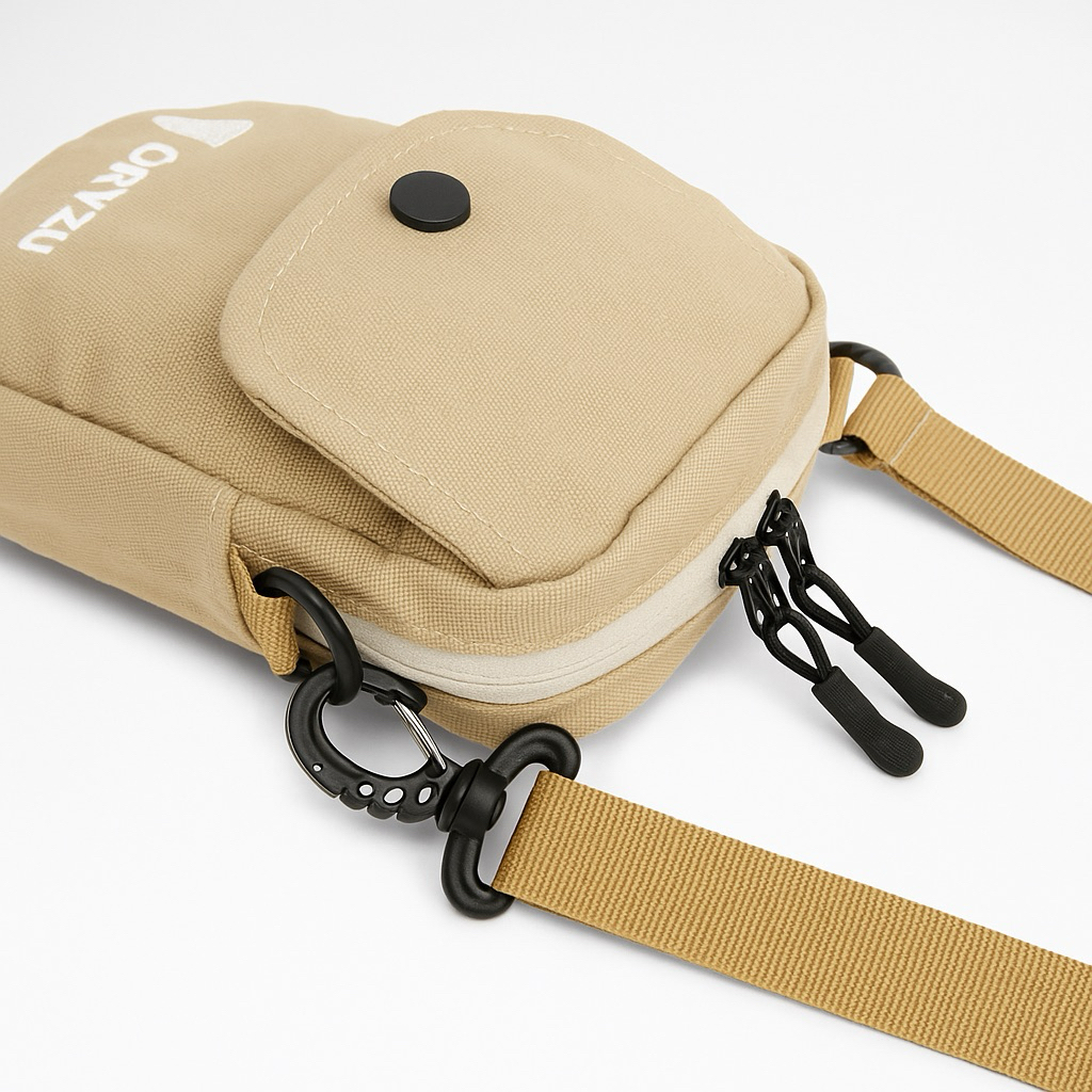 ORYZU - Tas Selempang Pria Kanvas Slingphone mini Fashion Hp Slingbag Pouch Cowok