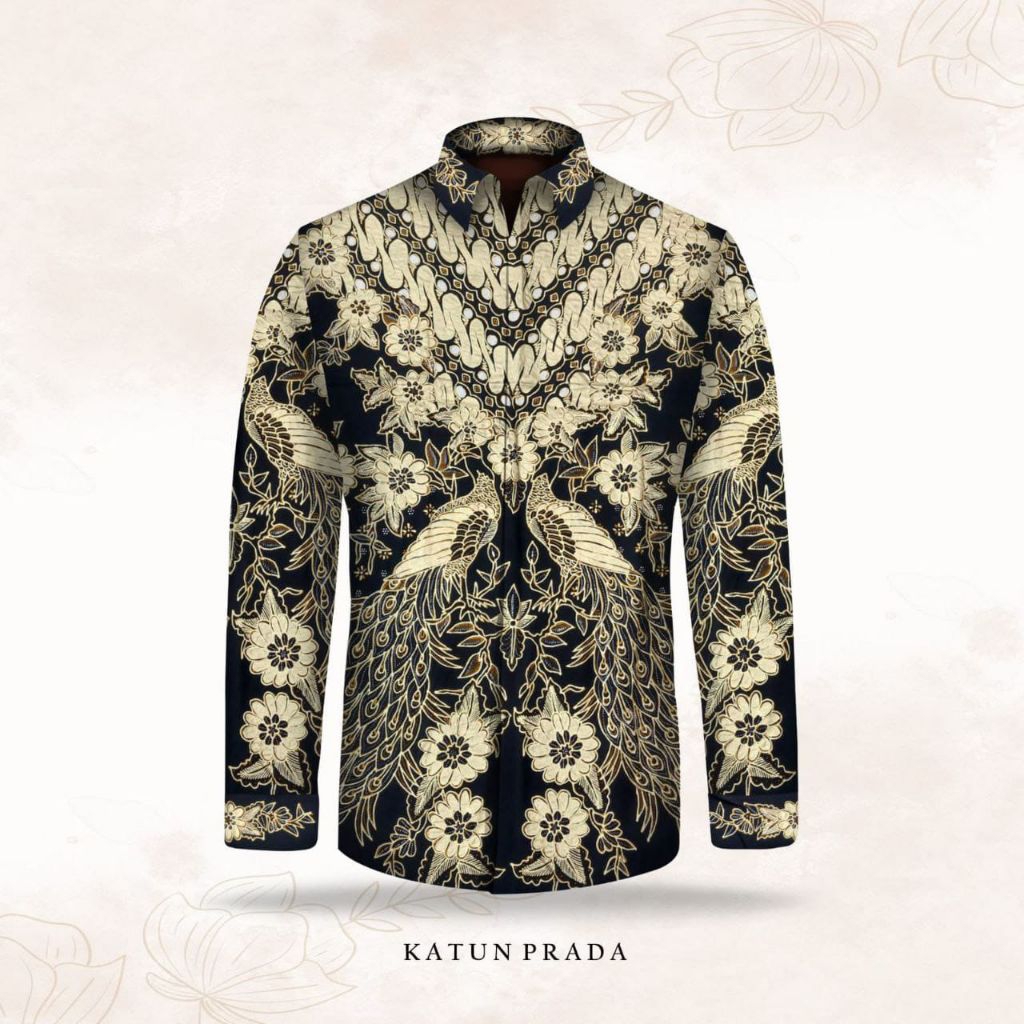 kain batik tulis pria katun prada emas batik tulis pria warna hitam