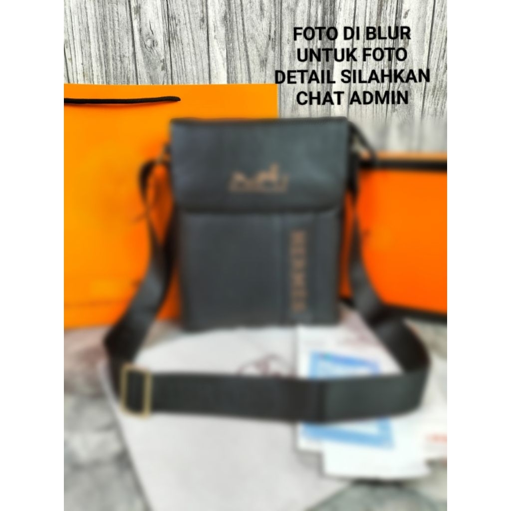 Tas selempang messenger branded pria hs0910 kulit import