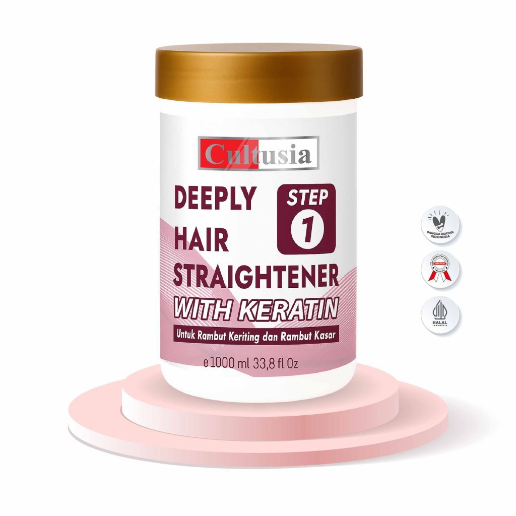 Cultusia Hair Straightening Step 1 & Step 2 / Obat Pelurusan Rambut / Smoothing / Rebonding 1000gr