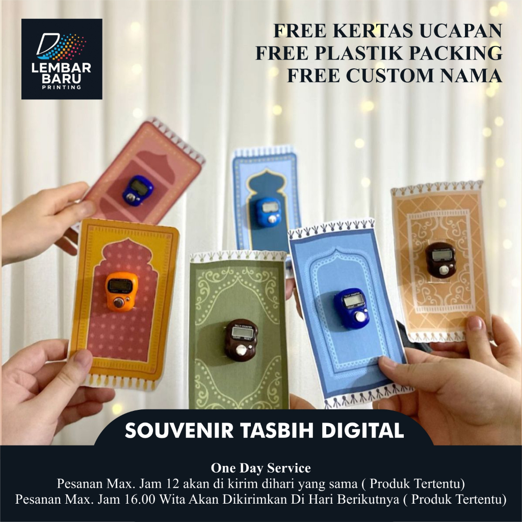 Souvenir Tasbih Digital Custom Kemasan