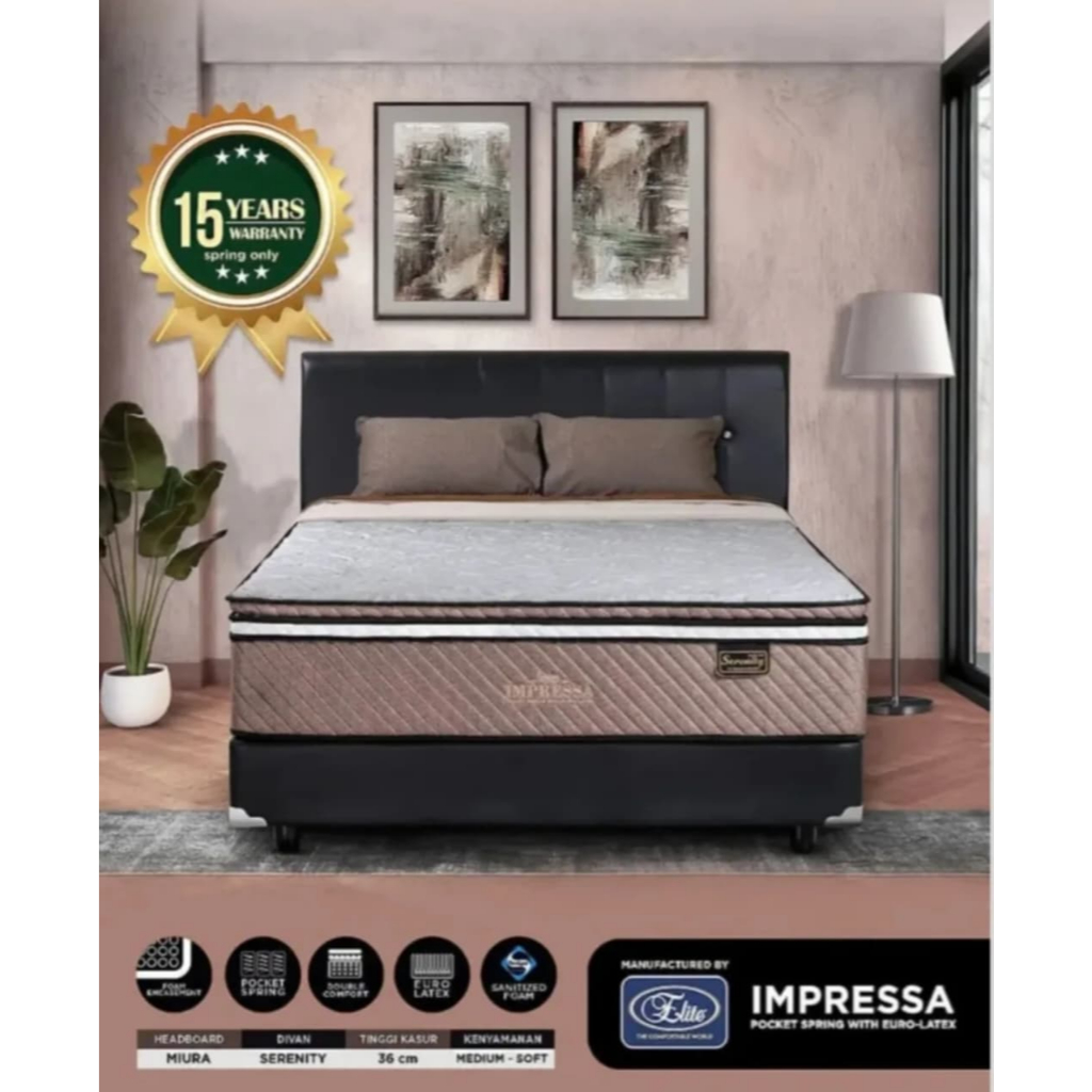 SPRINGBED SERENITY IMPRESSA LATEX