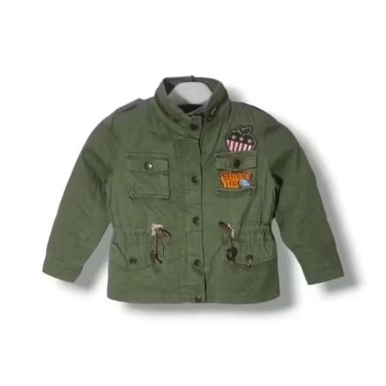 ANDI APPLE Kids M65 Parka Jacket Army Size tag 110 fit 3-4 years (P41xL37)