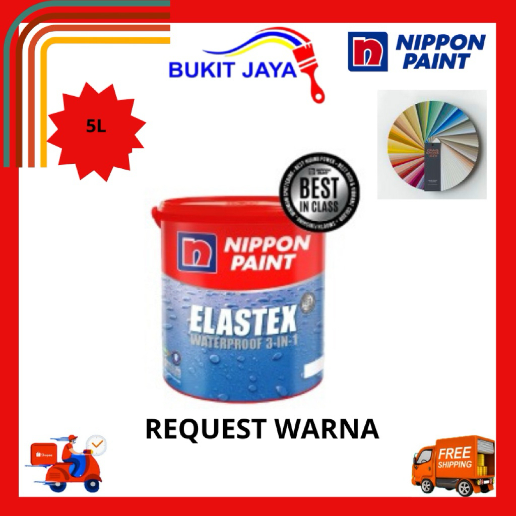 NIPPON PAINT ELASTEX 5L REQUEST WARNA
