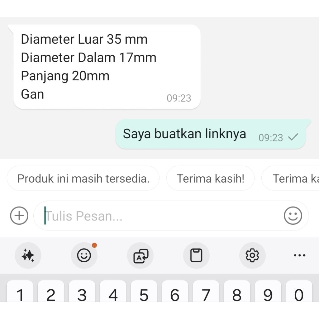 BUSHING STAINLESS ID 17mm, OD 35mm, Panjang 20mm