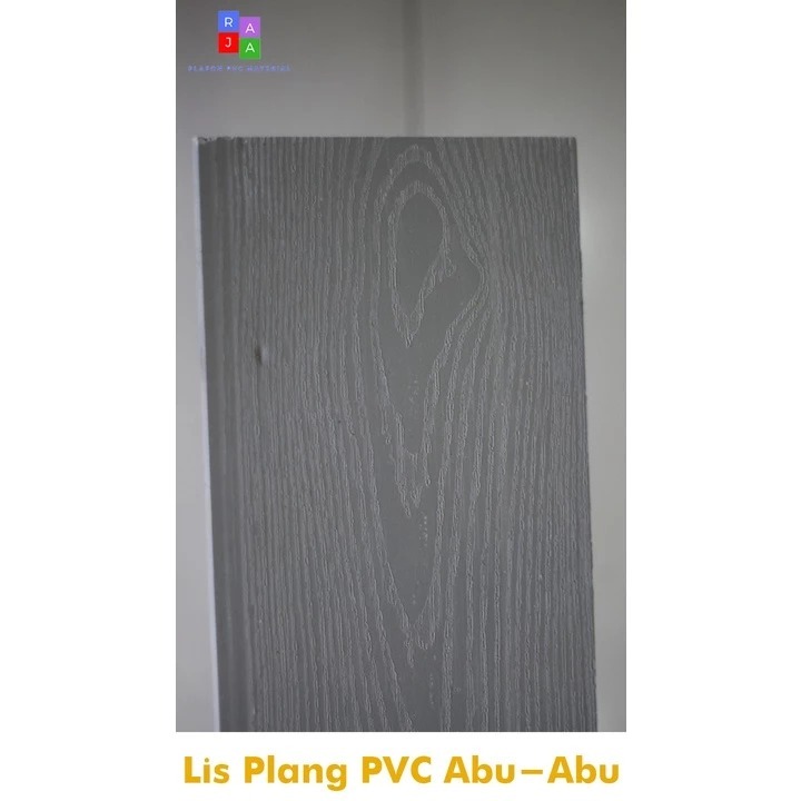 Lis Plank Plafon PVC Lis Plang Mewah Warna Abu - Abu panjang 4 meter