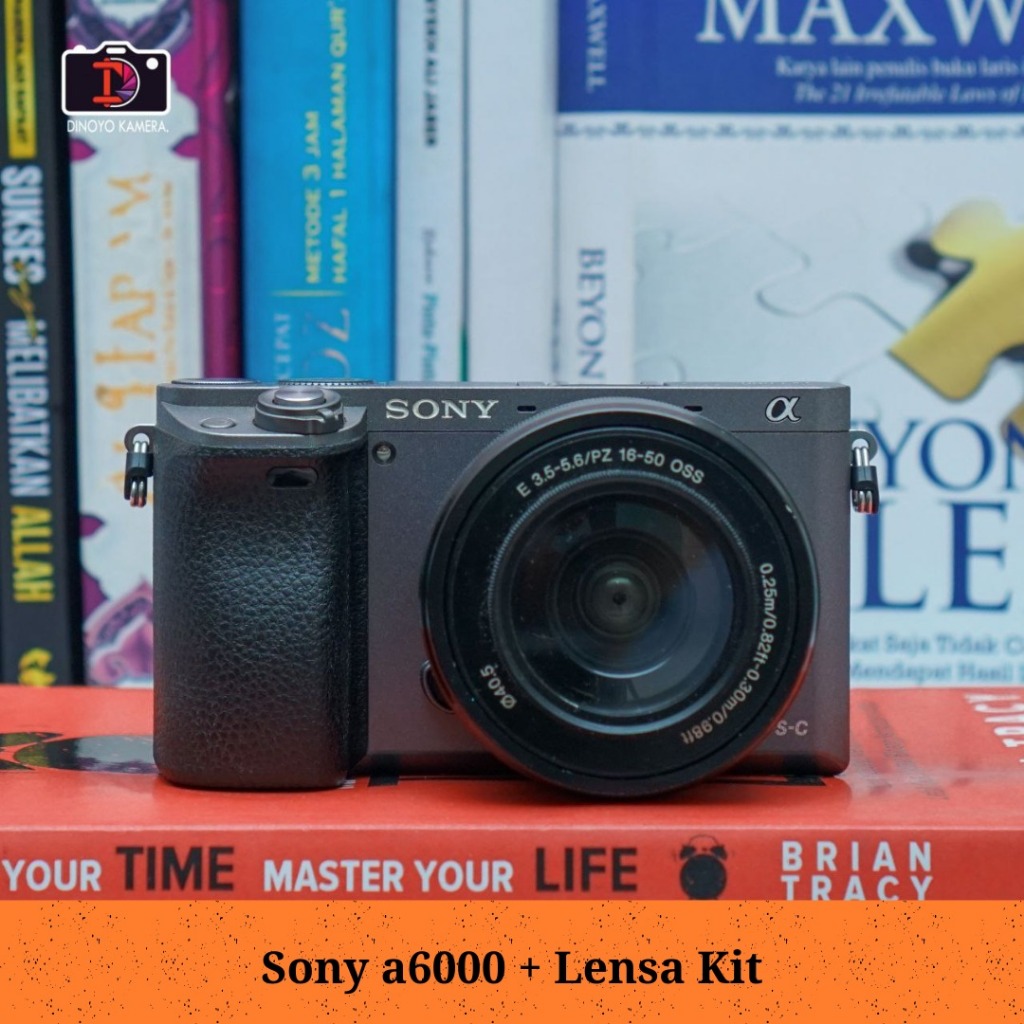 SONY A6000 GREY + LENSA KIT 16 50 MM SIAP PAKAI