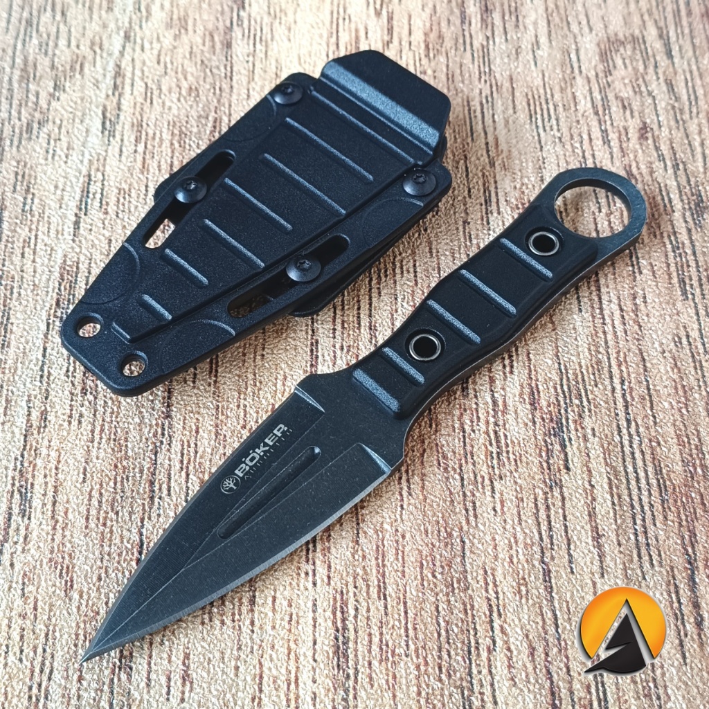 Boker Pisau kalung traveling outdoor survival neck knife fulltang P1465