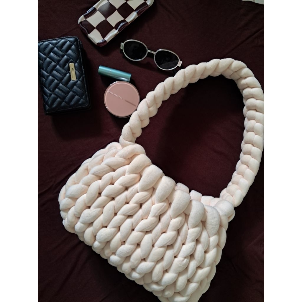 Tas chunky wanita/ tas chunky handmade/ chunky bag/ tas chunky lucu/ shoulder bag/free bagcharm