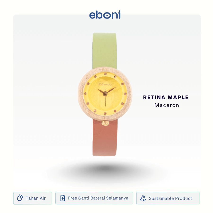Eboni Watch - Retina Maple Macaron | Jam Tangan Kayu