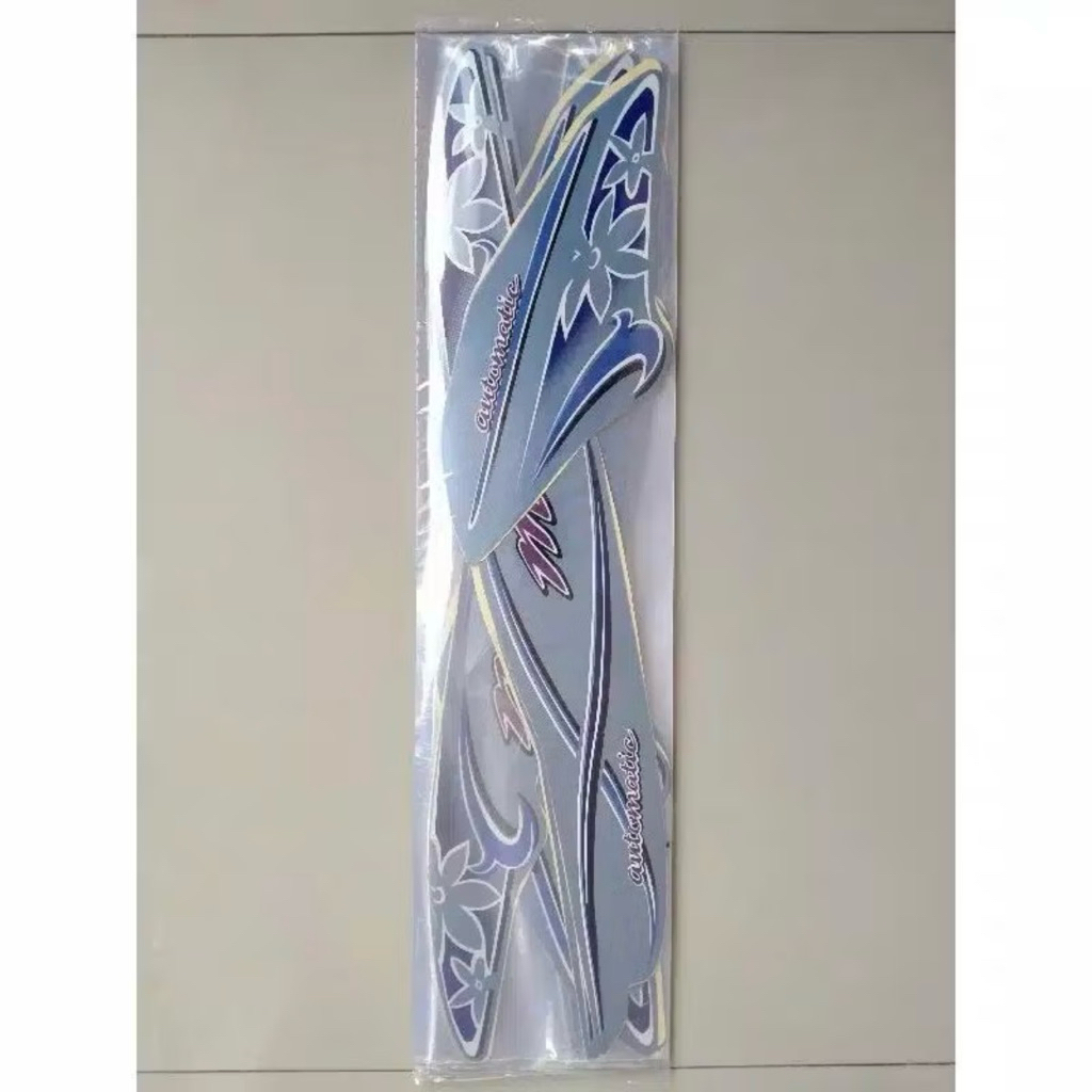 Striping/Stiker Motor Yamaha Mio Sporty Motif Kembang/Bunga Warna Biru Telur Asin, Merah Cabai,Biru 