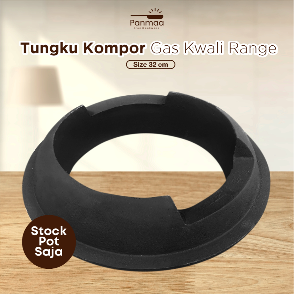 Tungku kompor gas kwali range 32 cm besi cor / kuali range MBG besi cor / cast iron