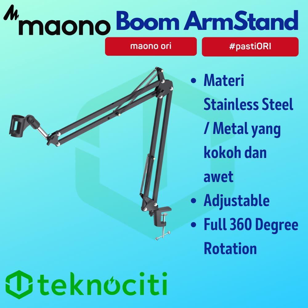 MAONO Metal Microphone Arm Stand / Adjustable Boom ArmStand Mic Holder