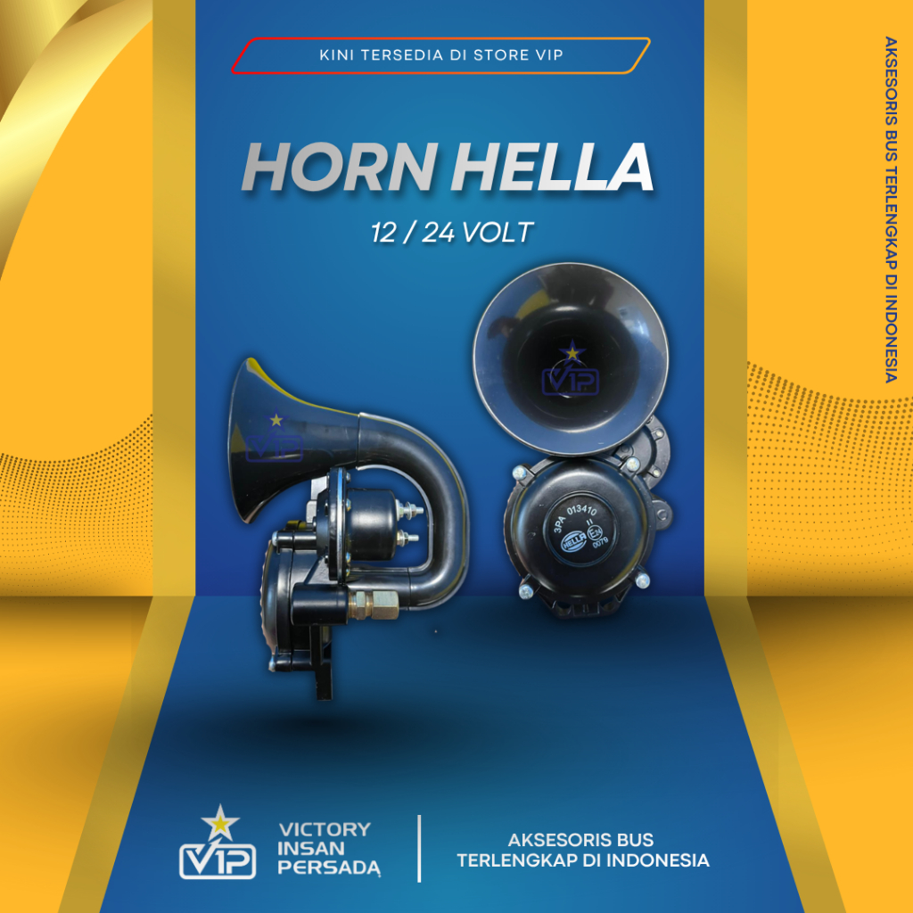 HORN / KLAKSON HELLA COBRA / SINGLE AIR TONE HORN 12-24 Volt