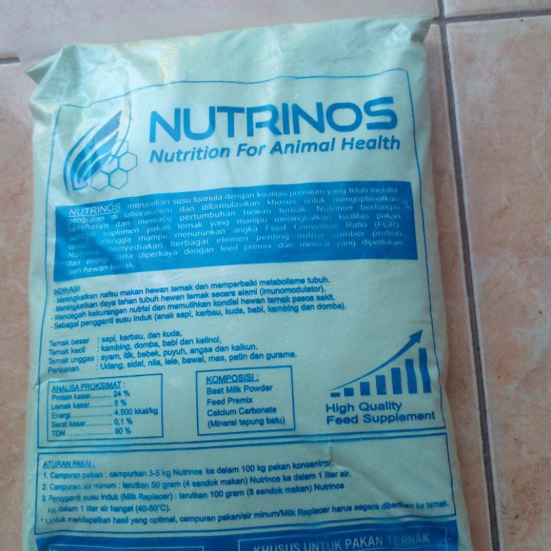 PREMIX - NUTRINOS 1 KG - Susu Hewan Premium Ternak Sapi Kerbau Kuda Kambing Ayam Ikan Udang Rayfat L
