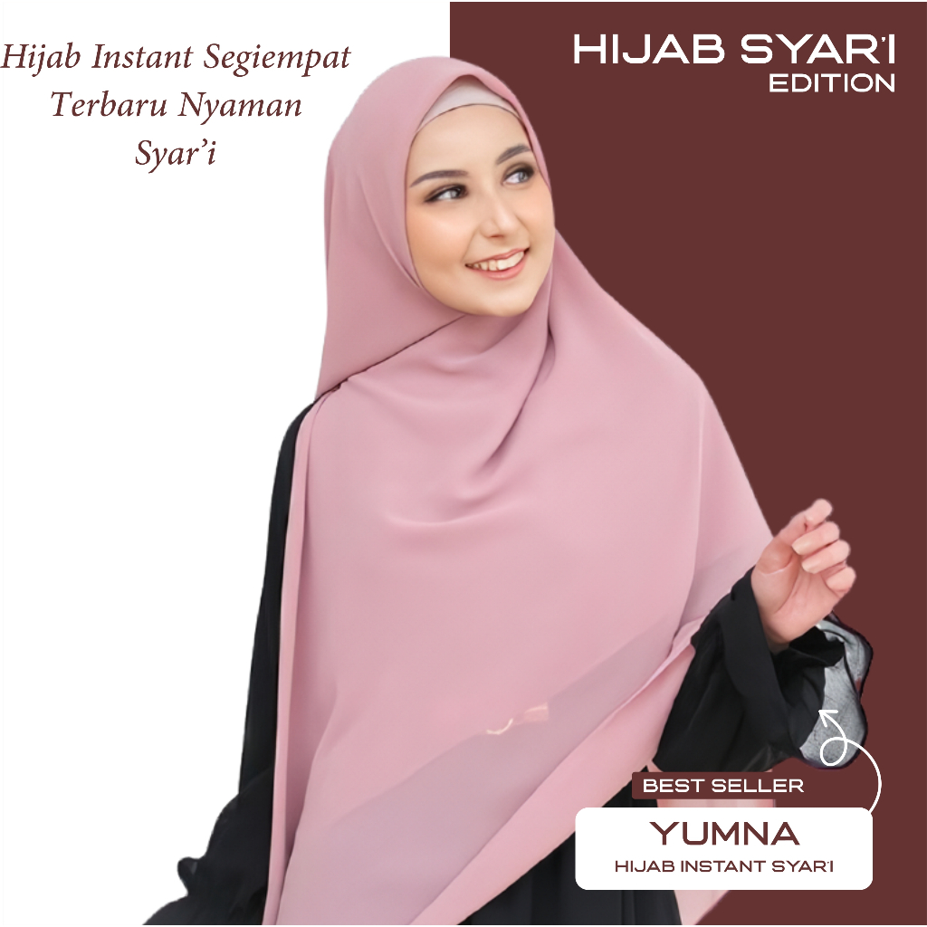 Zahra Hijab - YUMNA zipper square premium ( hijab segiempat )