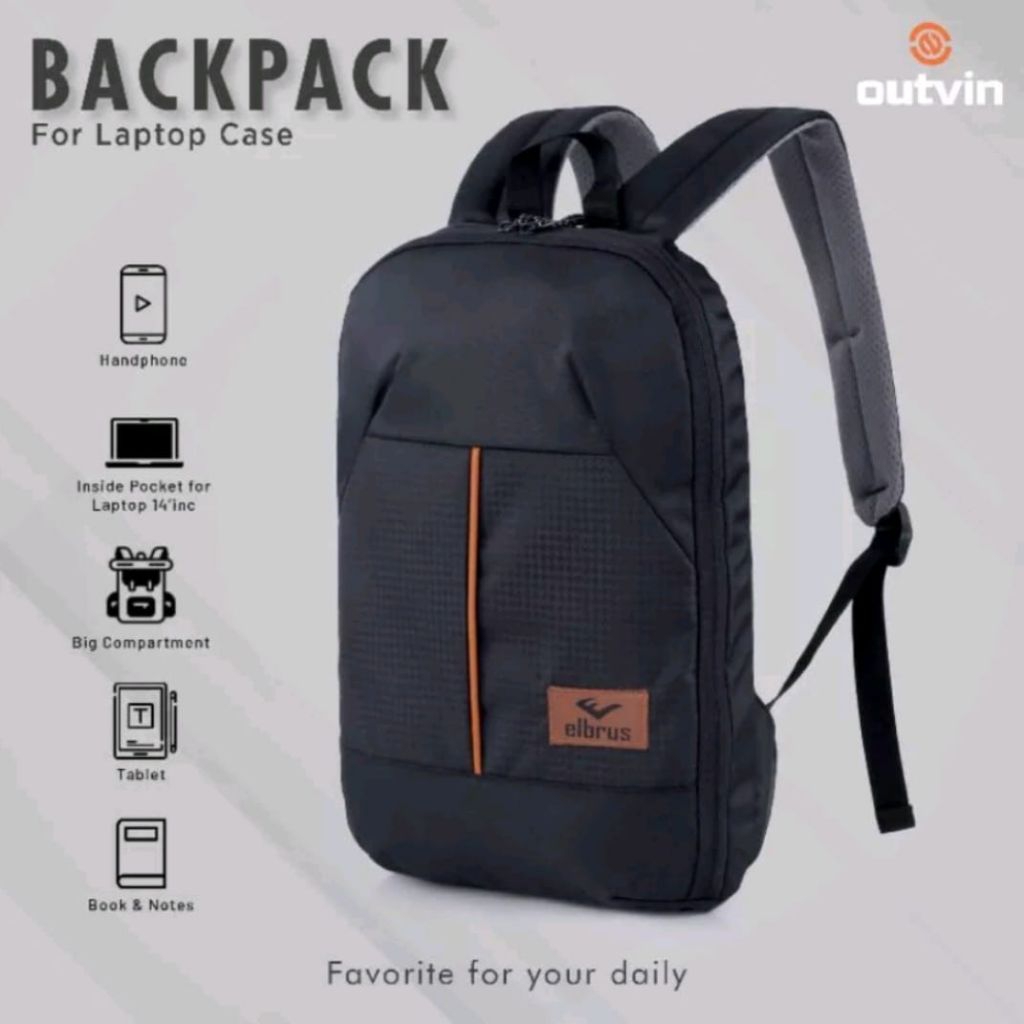 Tas ransel laptop 14 inch full organizer