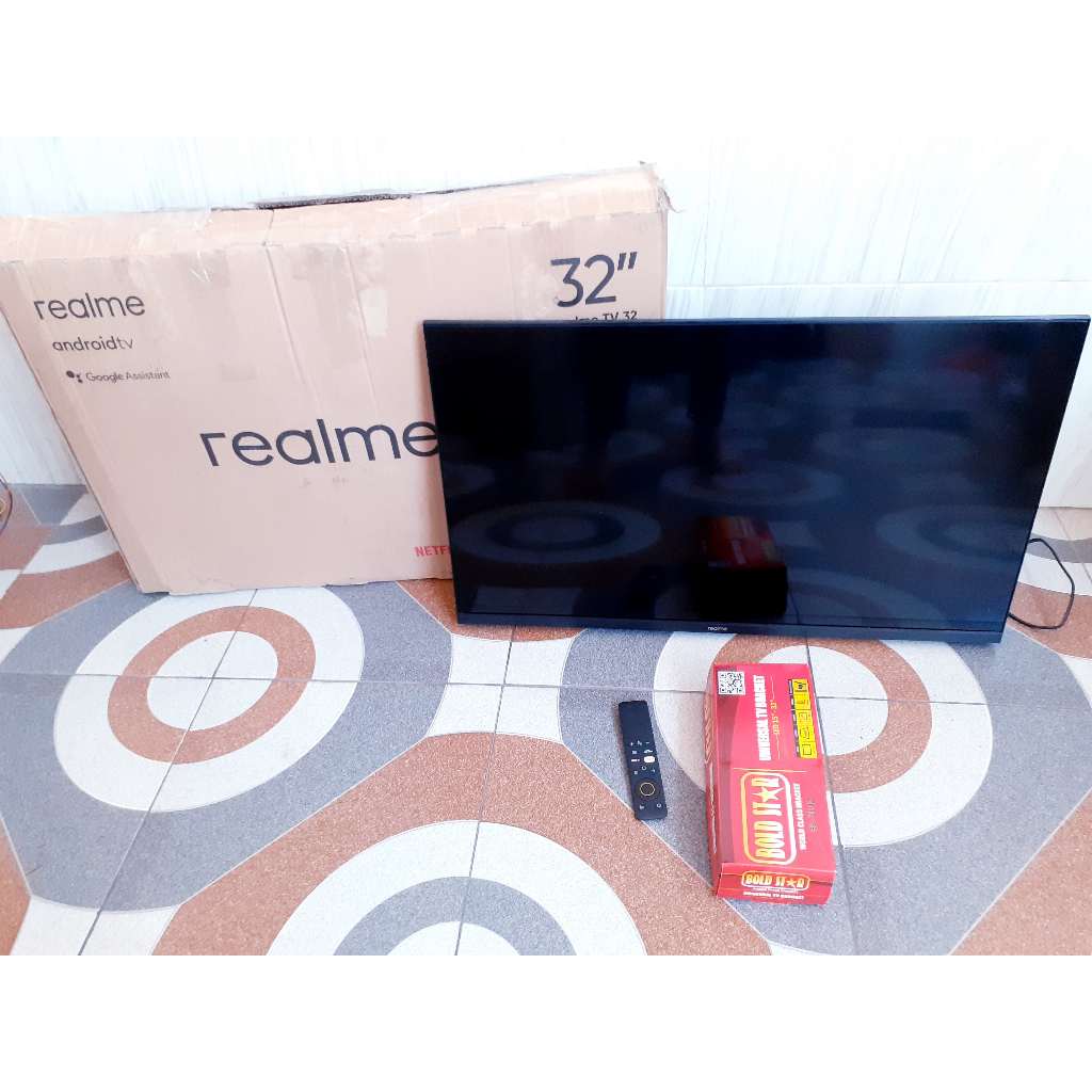 TV LED ANDROID TV REALME 32IN DIGITAL TV YOUTUBE MULUS