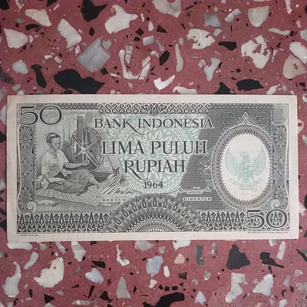 50 rupiah seri pekerja 1964