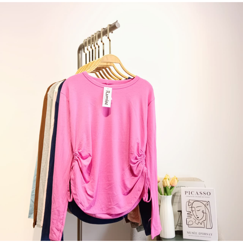 Atasan Lengan Panjang / Atasan Wanita Tali Samping / Atasan Kekinian / RAMISE