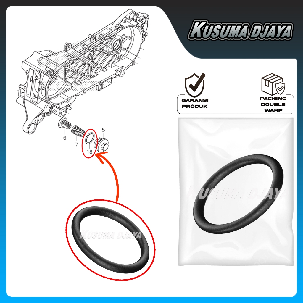 O-RING 30.8MM TUTUP PEMBUANGAN SARINGAN OLI BEAT SCOOPY PCX ADV VARIO KARBU FI ESP 110 125 150