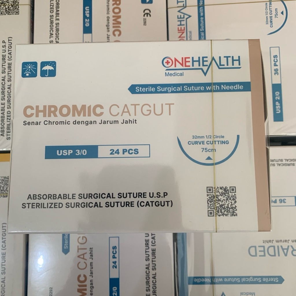 CATGUT CHROMIC 3/0 WITH NEEDLE BOX