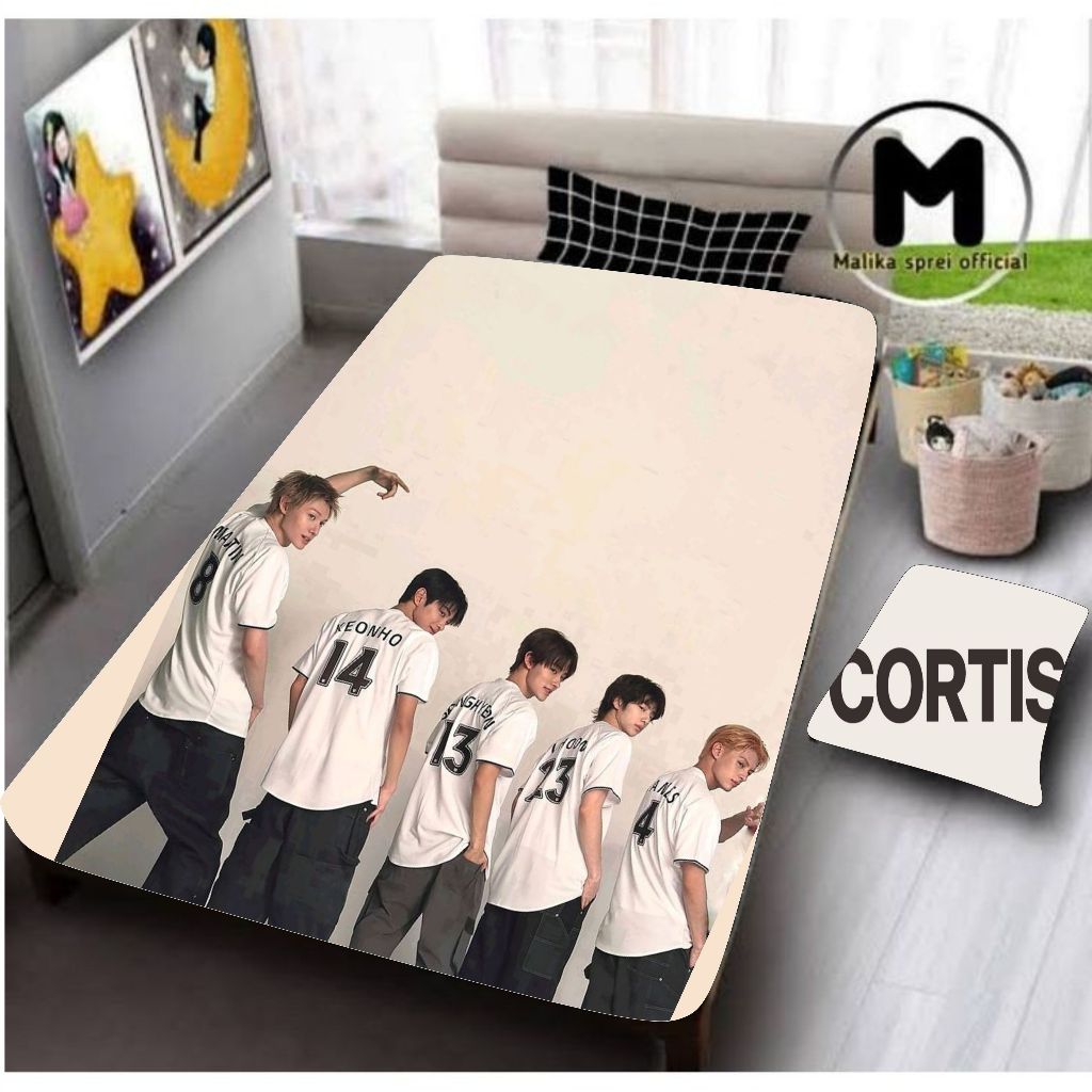 SPREI SARUNG BANTAL BEDCOVER custom gambar size CORTIS
