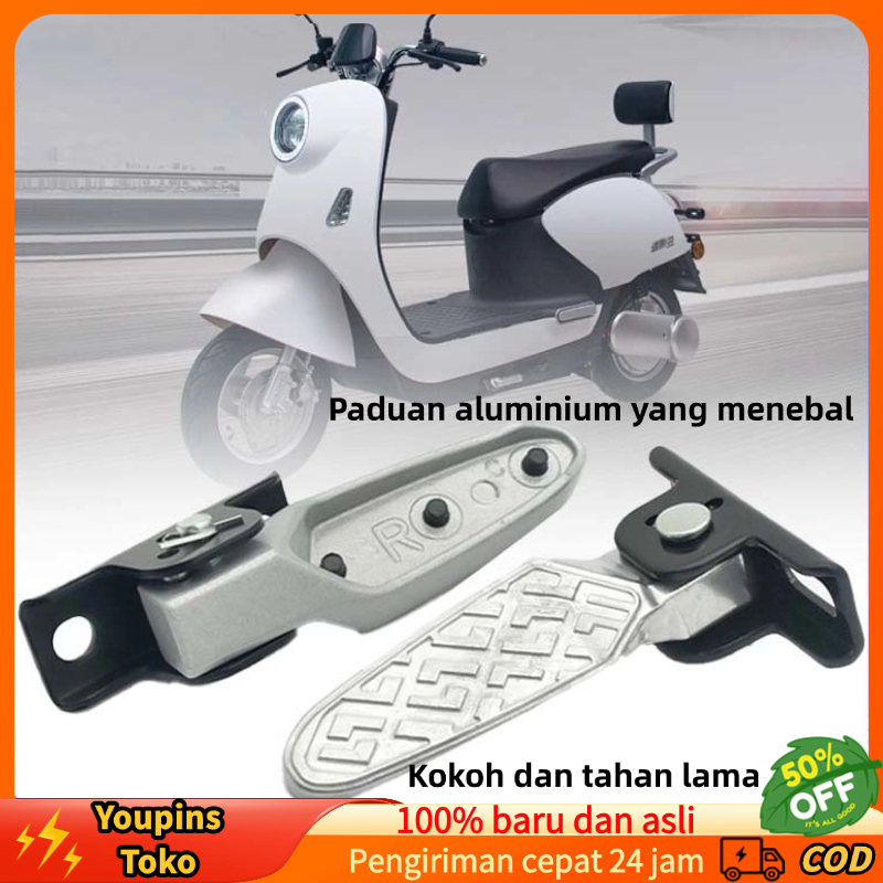 Footstep Sepeda Listrik 1pasangan Pedal Sepeda Listrik Lipat Pedal Belakang Sepeda Listrik Aluminum