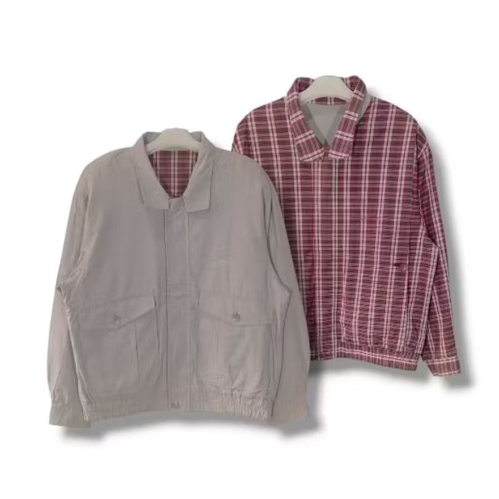 INDIAN Reversible Casual Vintage Tartan Jacket Size L fit XL (P68xL60)