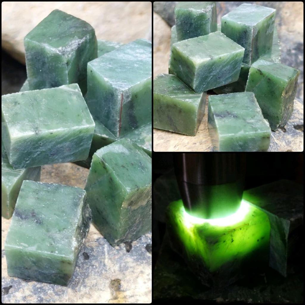 Bahan Natural Neprite Jade Aceh Batu Giok Hijau Asli Rough Gems Akik Permata