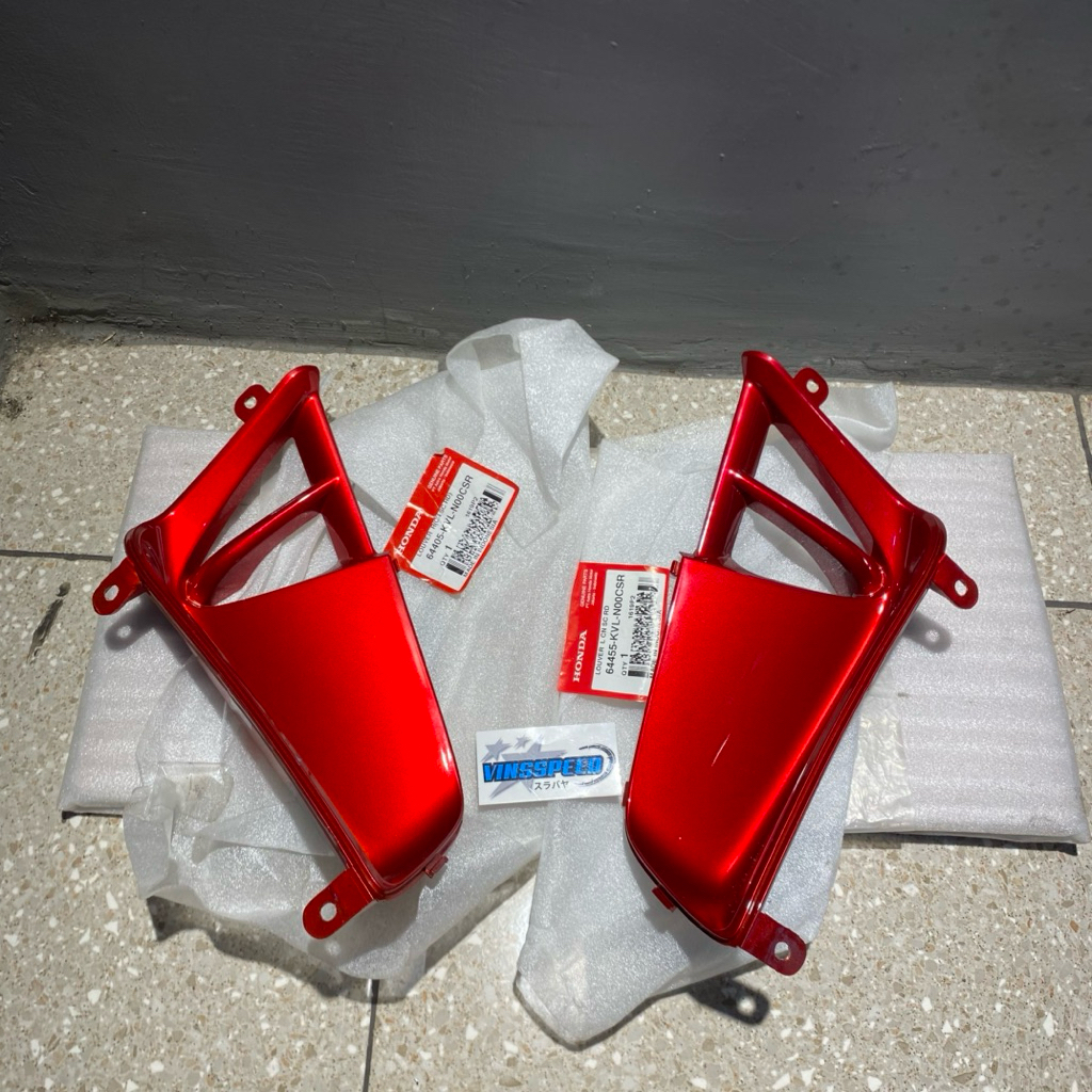 64405-64455 KVL N00CSR COVER LOUVER SIRIP SAYAP DALAM SUPRA X 125 NEW BATMAN FI MERAH MAROON ORIGINA