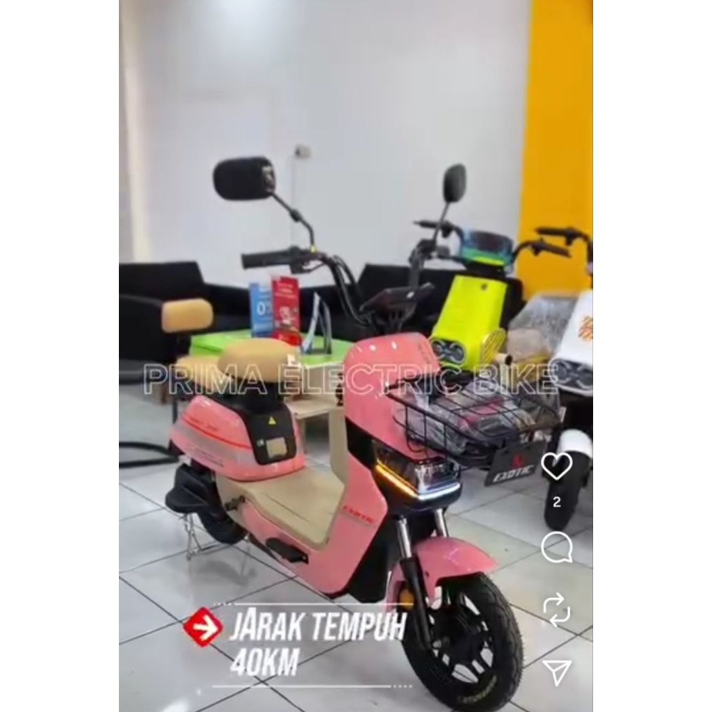 Sepeda Listrik Excotic stinger 3.5 pink sepeda listrik termurah sepeda listrik murah sepeda listrik 