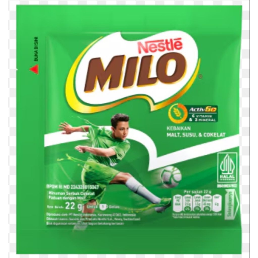 milo sachet 1 renceng isi 10 bungkus 22g