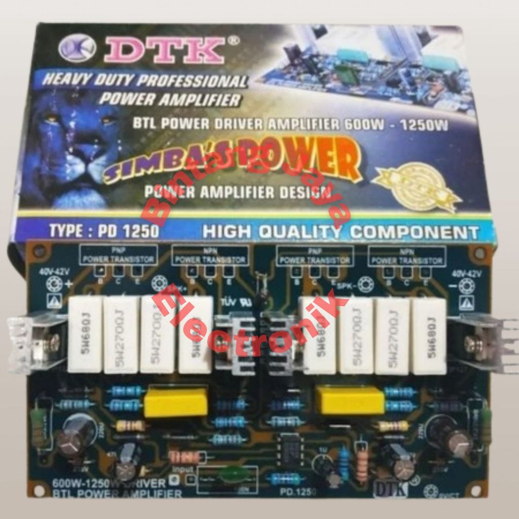 kit DRIVER POWER BTL Simba's 600,1250 merek DTK PD 1250