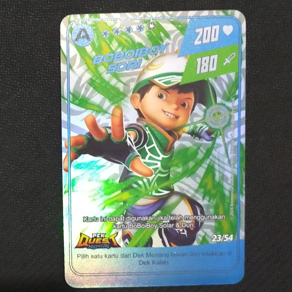 Boboiboy Monsta Galaxy Card Boboiboy Sori Pek Quest Adventure (Silver)