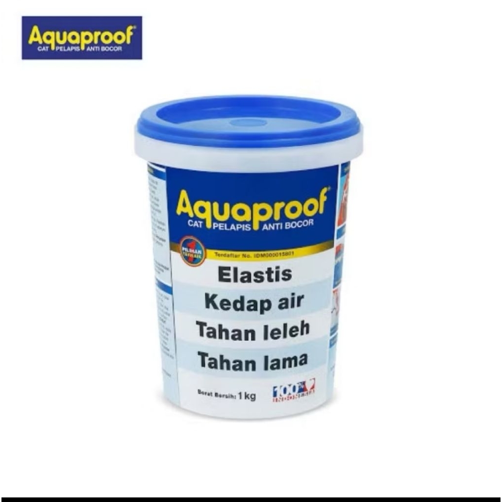 cat pelapis anti bocor aquaproof 1 kg / cat tembok aquaproof eksterior anti bocor waterproofing puti