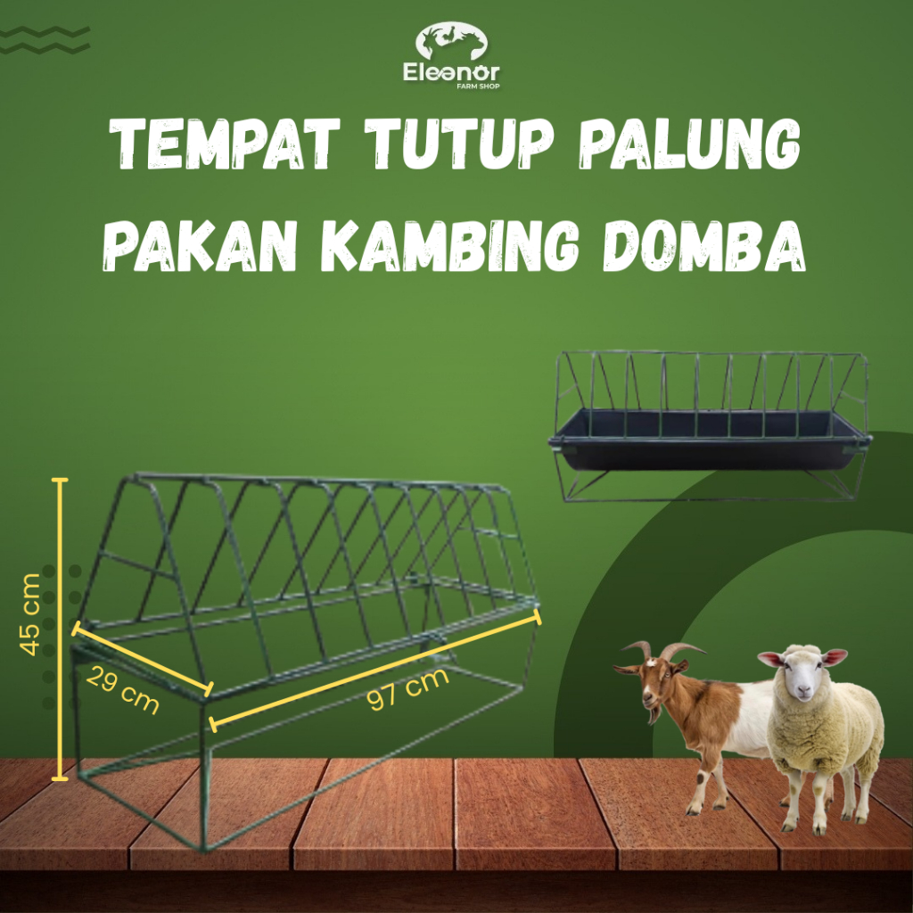 Tutup Palung Pakan Talang Pakan Kambing Tempat Pakan Cempe Kambing Domba Besi