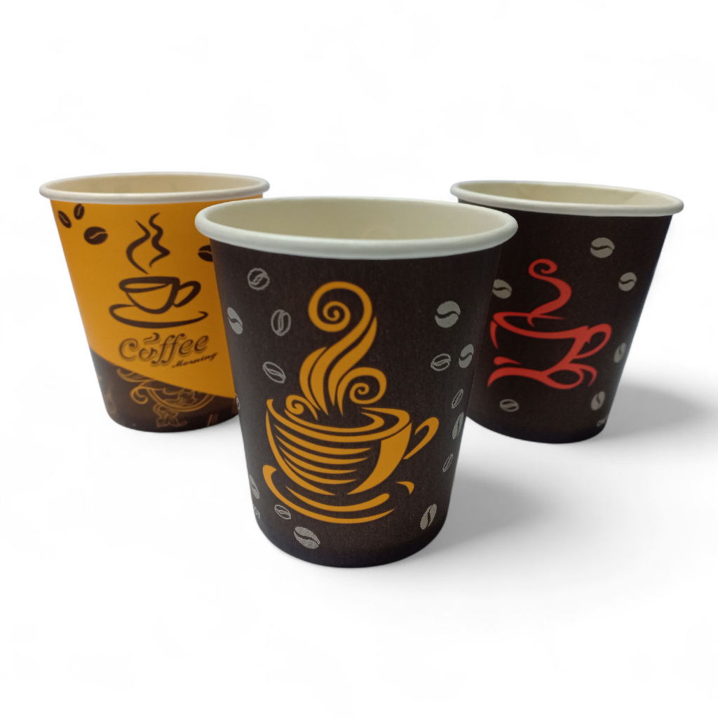 Hot Paper Cup / Gelas Kertas Minuman Panas 4 Oz (120 ml) - Tanpa Tutup - Putih, isi 50pc