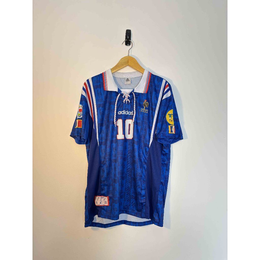 Jersey Rare Retro Perancis France Home Euro 1996 Langka ZIDANE 10