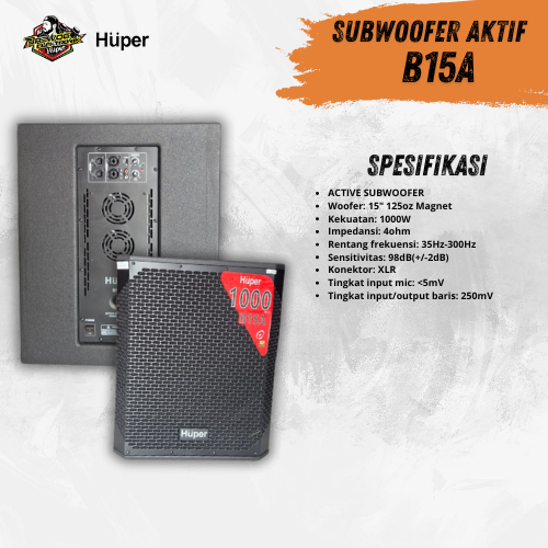 B15A SUBWOOFER AKTIF HUPER BARCLAY