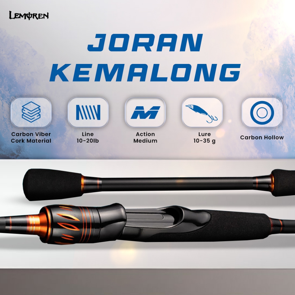 Joran pancing Lemoren 10-20LB bahan karbon kuat ring guide By Lemoren JP056