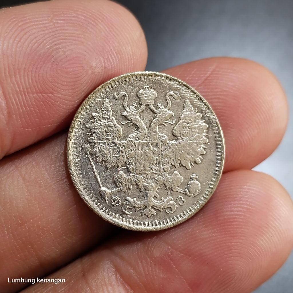 koin silver Rusia 15 Kopecks koin perak