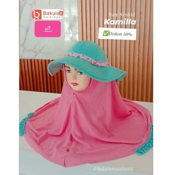 Sale Kerudung Rabbani anak Ori_Bani Krukid Kamilla_Diskon 50%