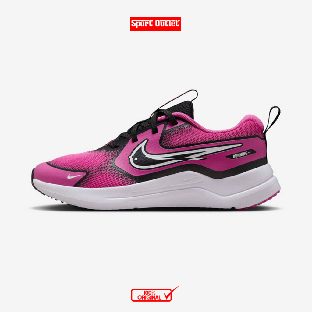 Sepatu lari anak perempuan Cosmic Runner (GS) - Laser fuschia/White black - HM4402602