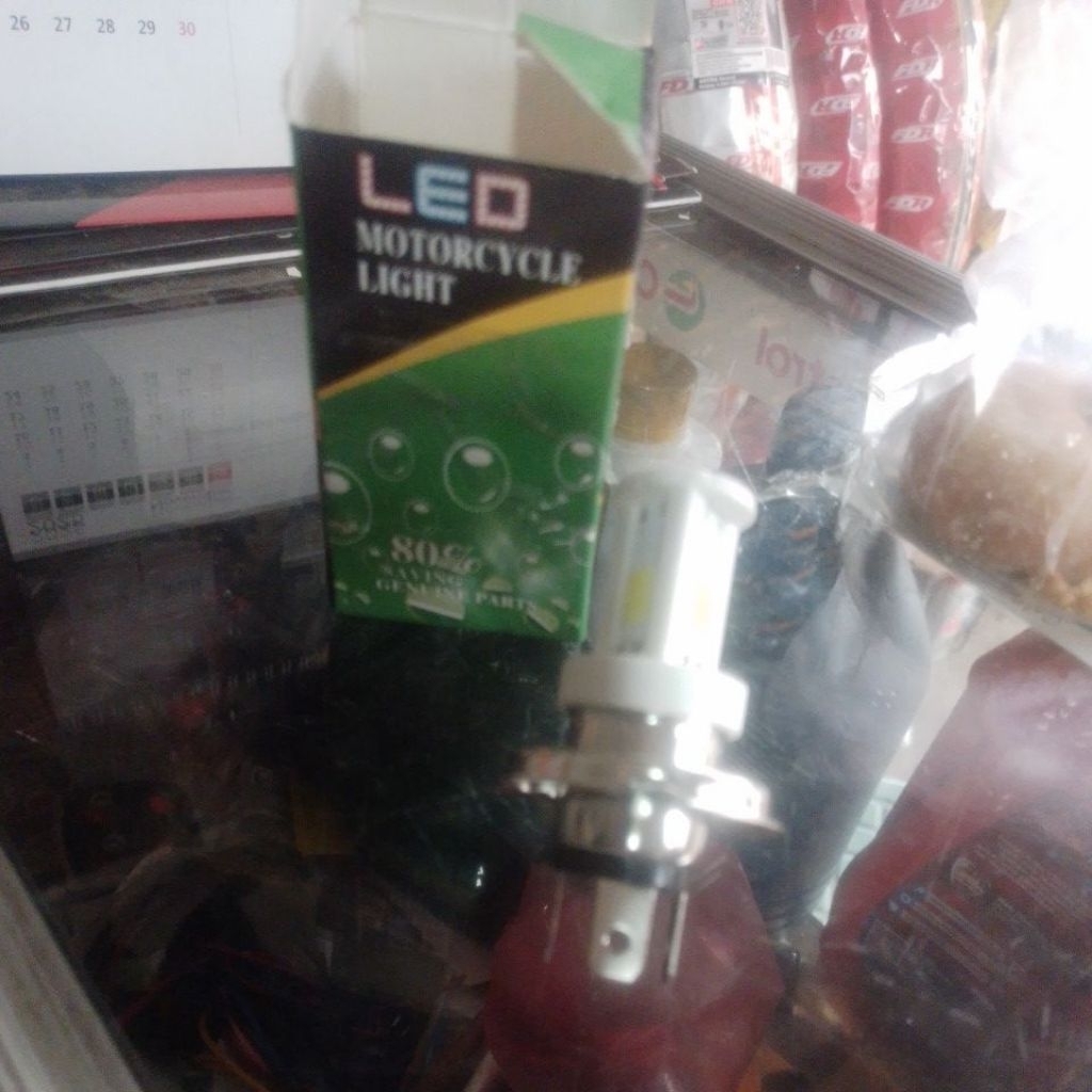 bohlam lampu depan led putih motor vixion byson verza scoopy fino