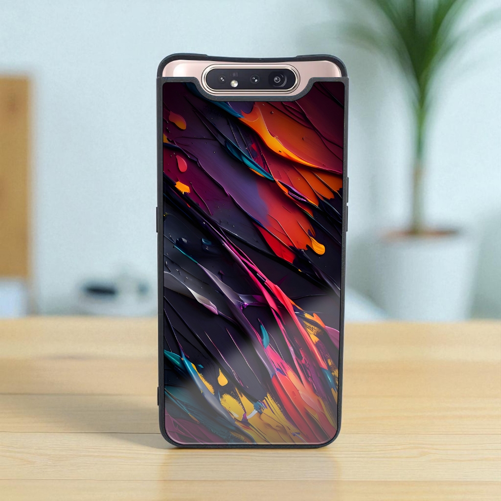 Case Glossy kilau Softcase Samsung Galaxy A80 Terbaru CAT WARNA Casing Soft Silikon kesing