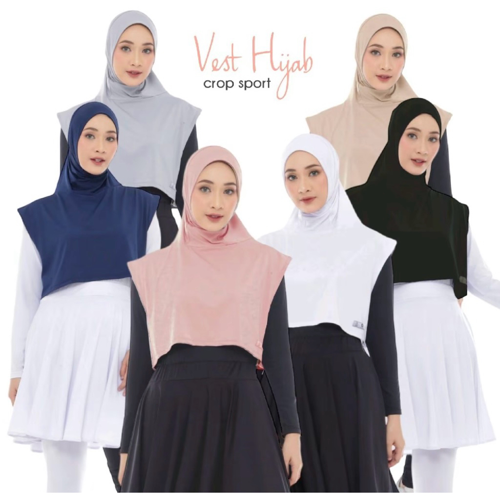 preloved hoodie crop olahraga hijab