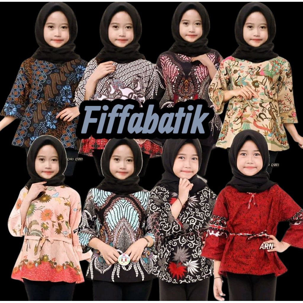 Blus Anak BatikMotif blus anak murah Bunga CantikBatik Anak Anak Blus Batik AnakKuBatik AnaAnak Bati